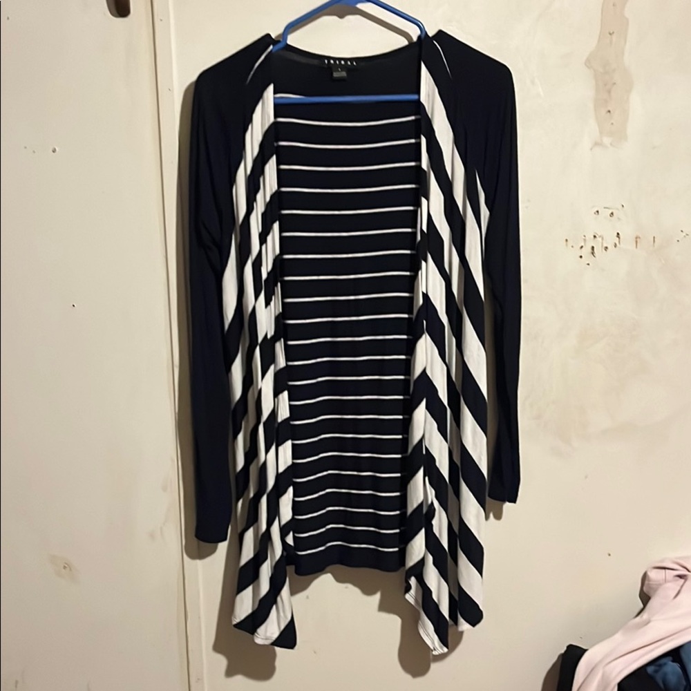Navy and White Striped Sweater